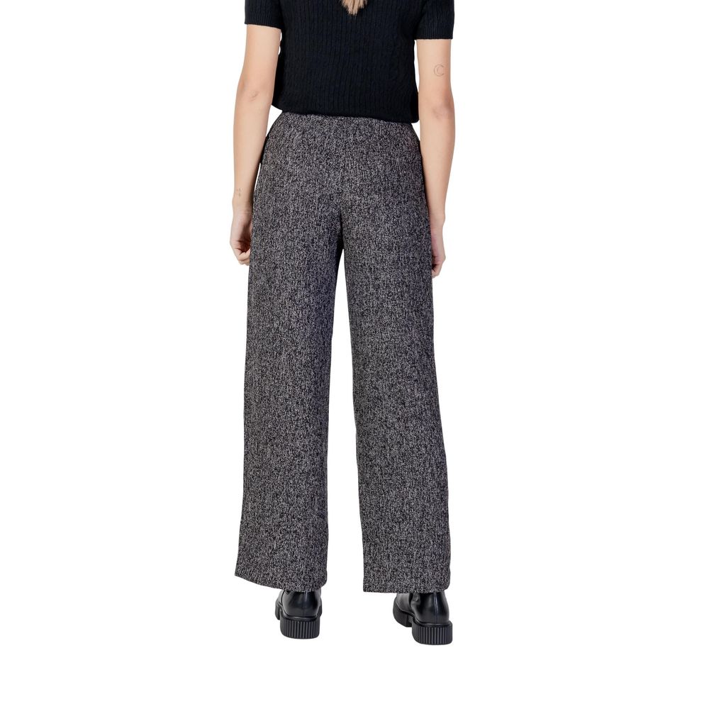 Jacqueline De Yong Black Flared Pants for Women side view