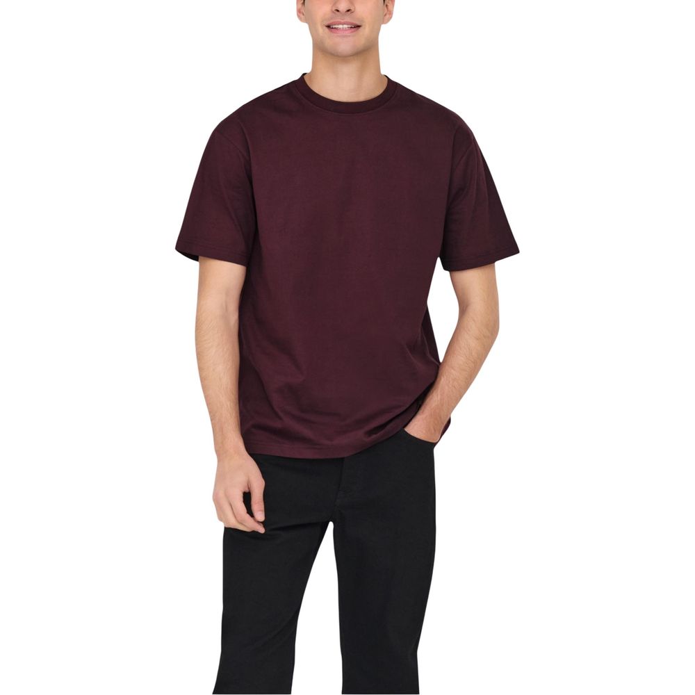 Only & Sons Red T-Shirt for Men