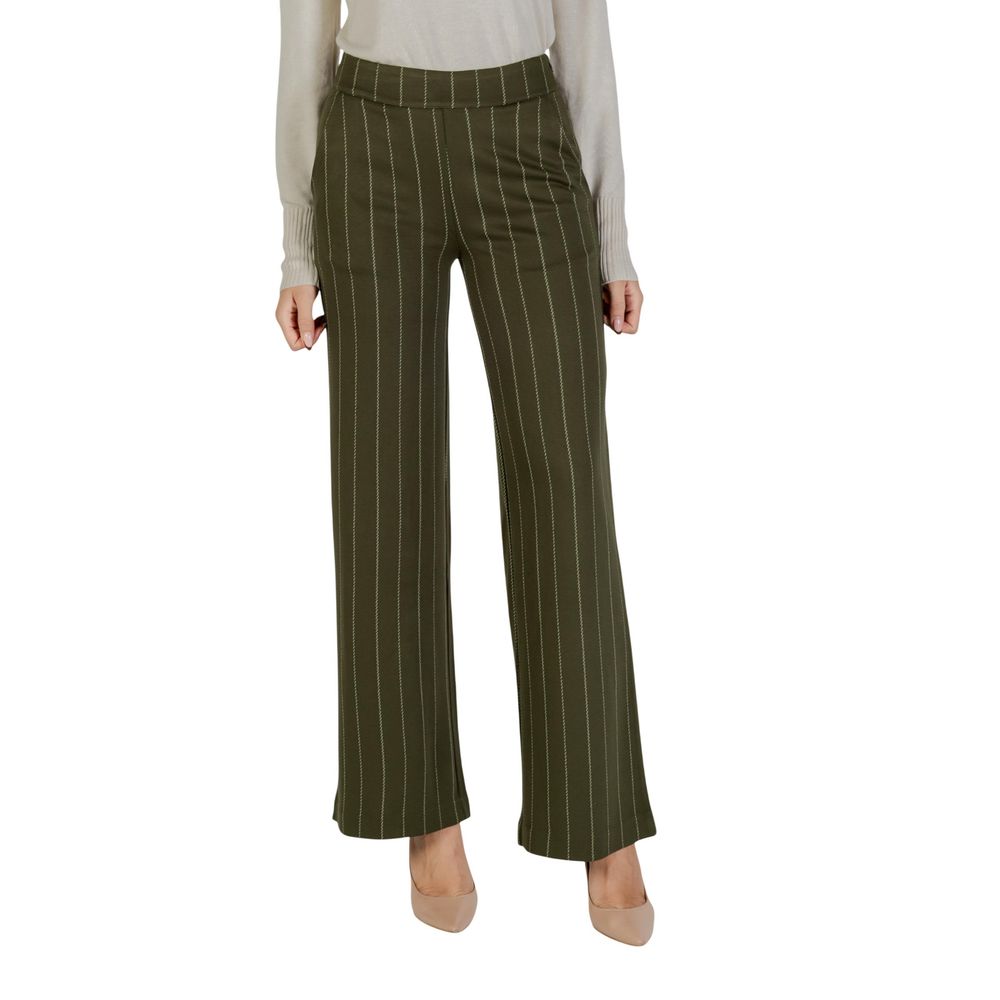Pantalon Décontracté Bicolore en Viscose ICHI