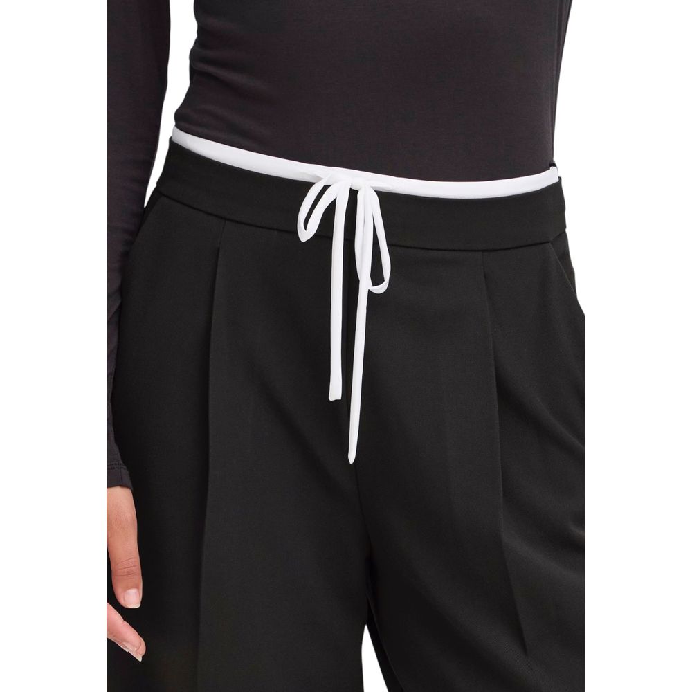 Pantalon noir en polyester ICHI