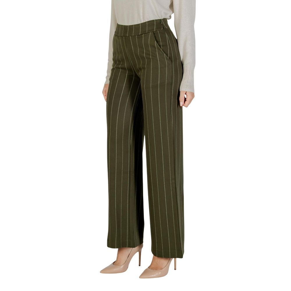 Pantalon Décontracté Bicolore en Viscose ICHI