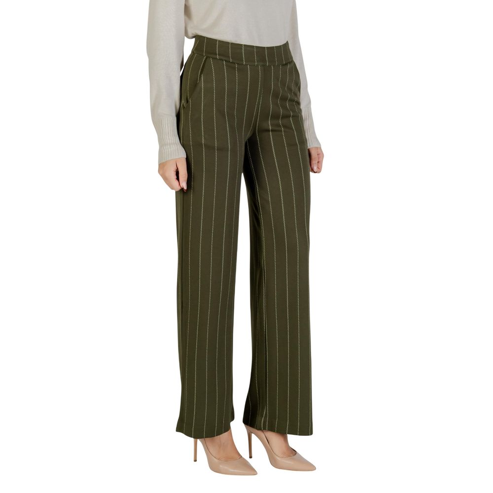 Pantalon Décontracté Bicolore en Viscose ICHI