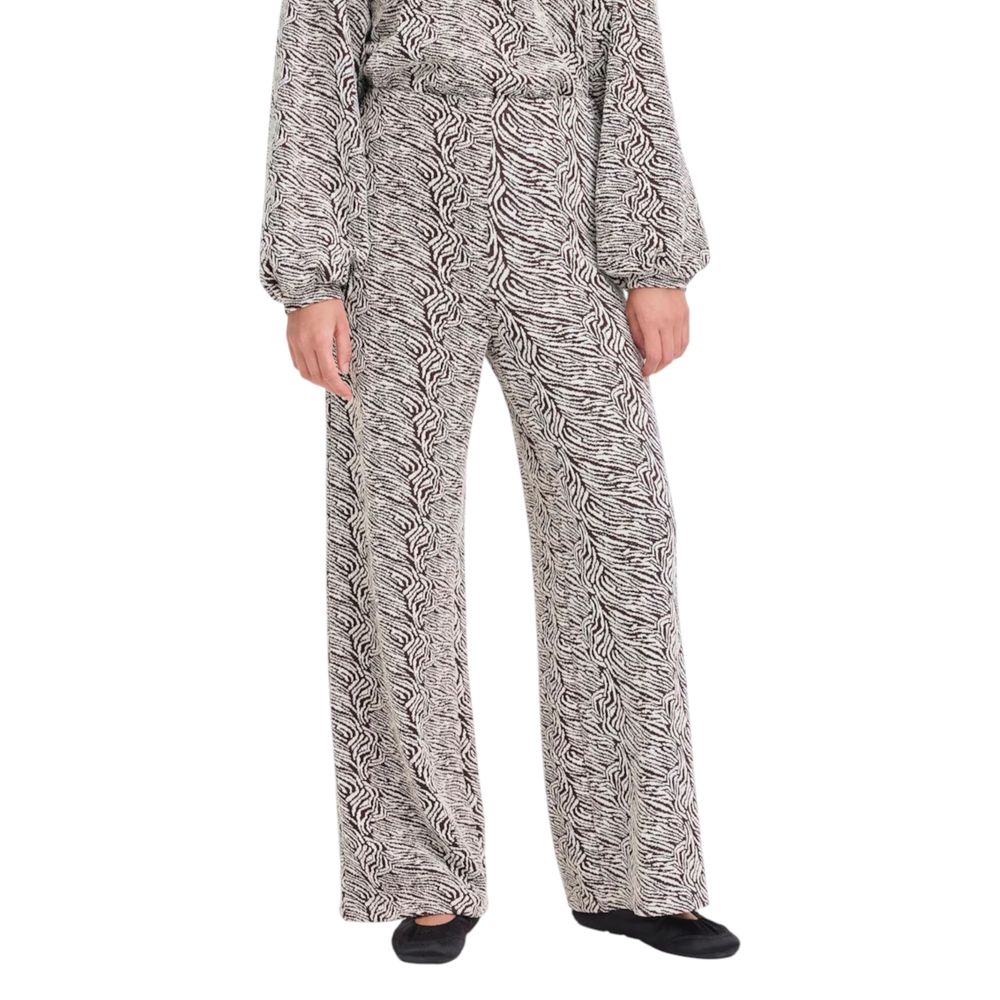 ICHI Brown Casual Pants for Women