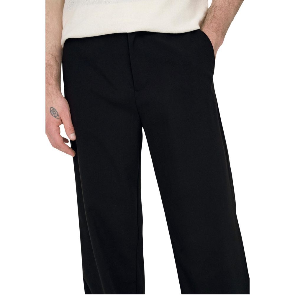 Only & Sons Black Casual Pants for Men side view