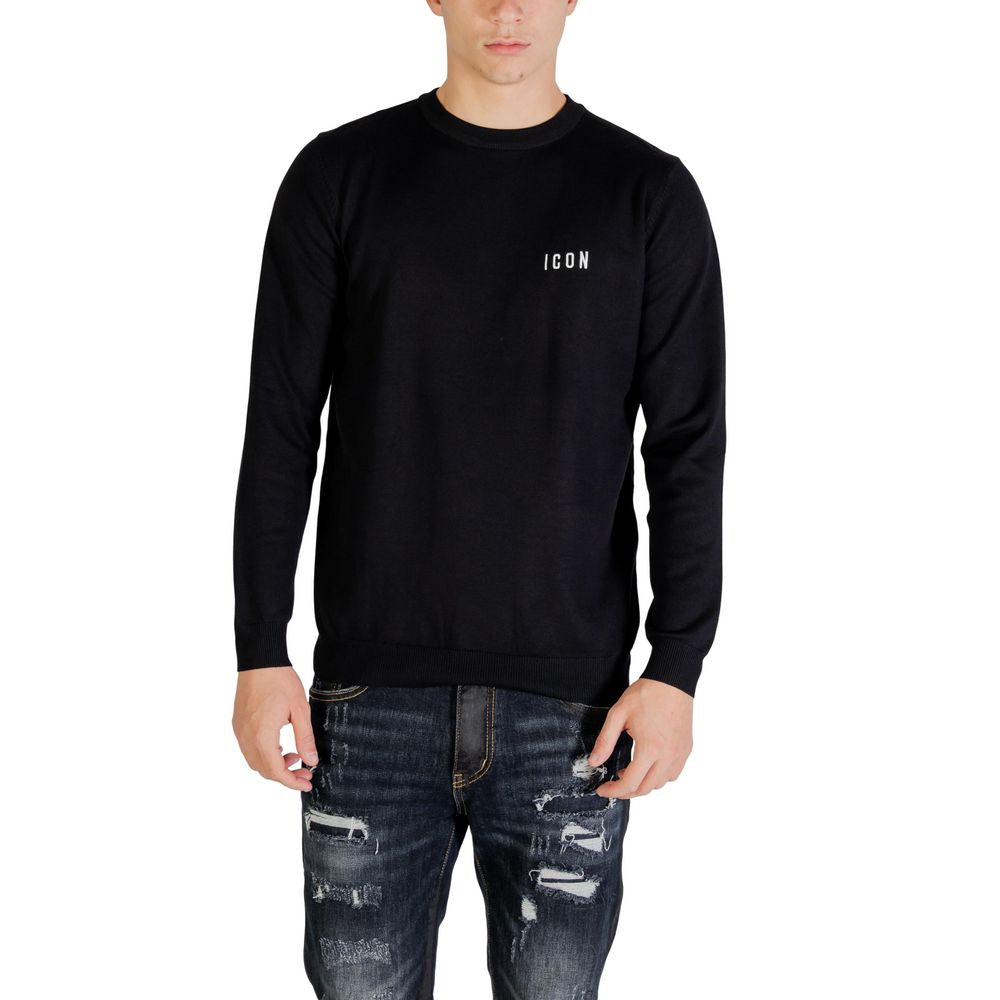 Sweat-shirt noir en viscose Icon