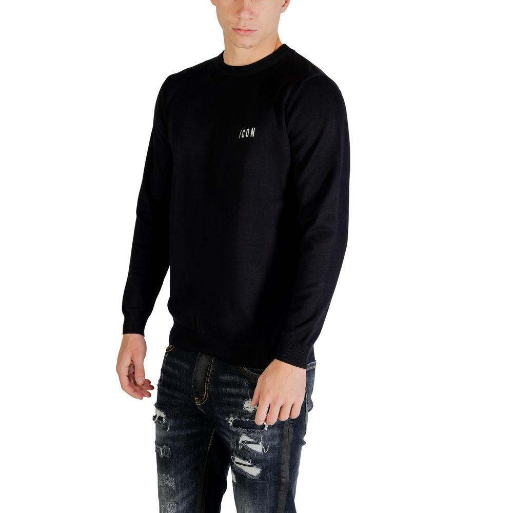 Sweat-shirt noir en viscose Icon
