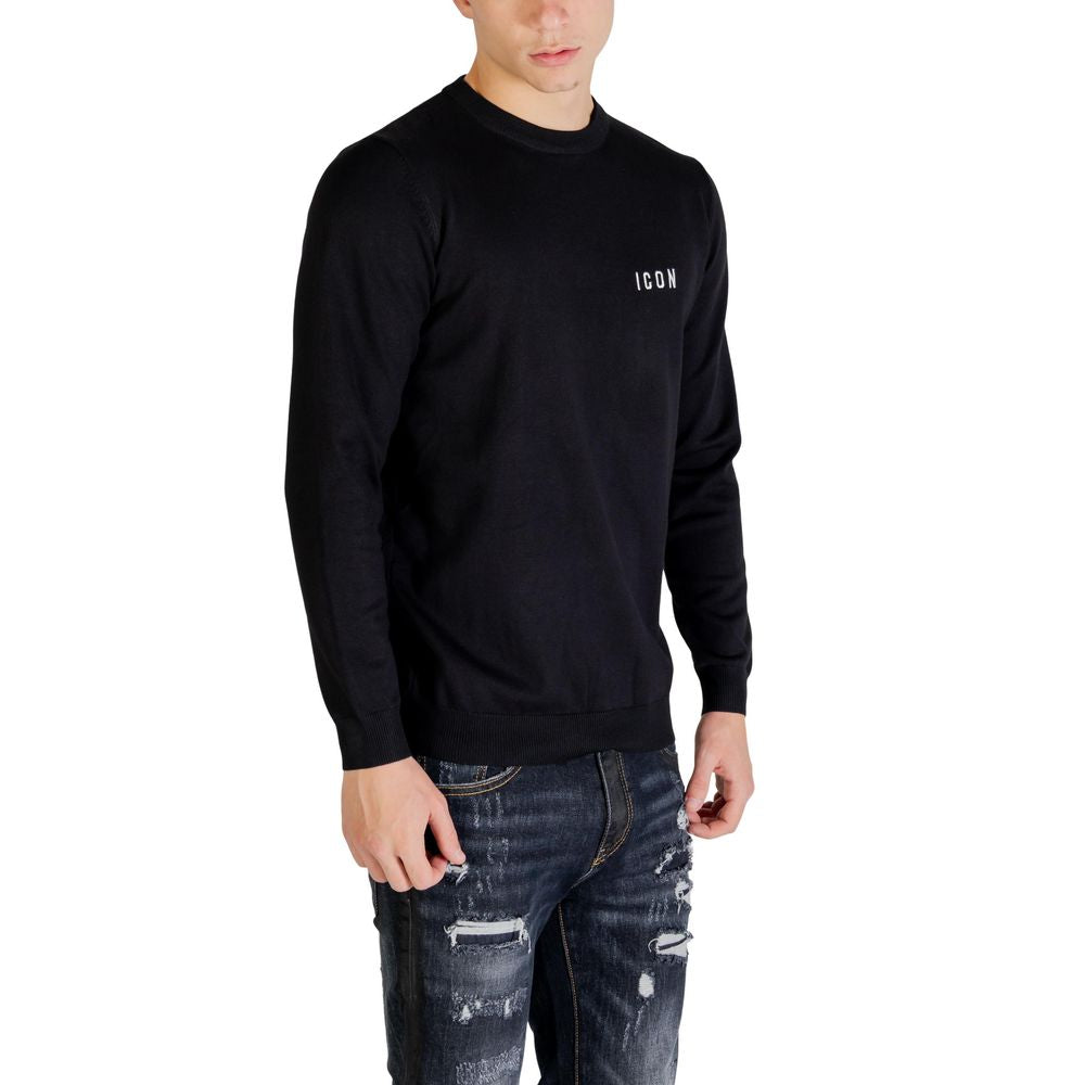Sweat-shirt noir en viscose Icon