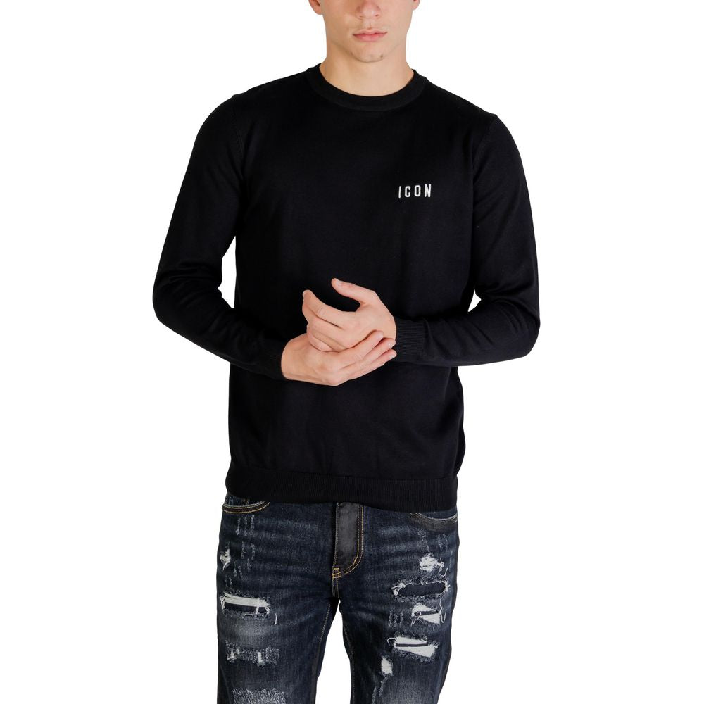 Sweat-shirt noir en viscose Icon