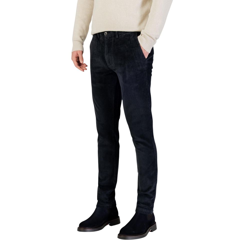 Pantalon décontracté Borghese en coton bleu