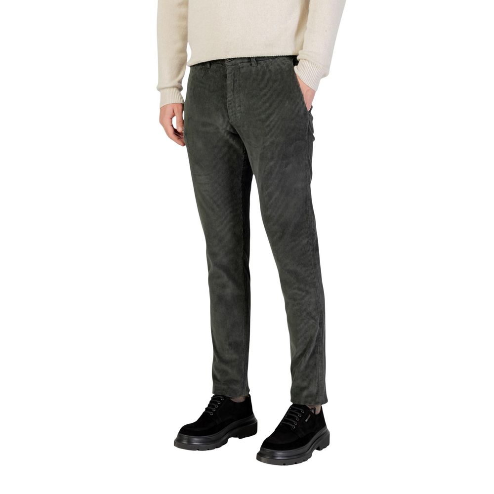 Pantalon décontracté en coton vert Borghese