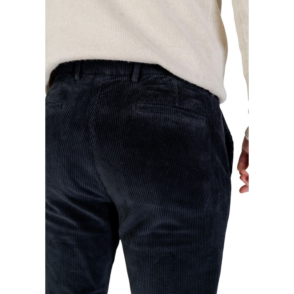Pantalon décontracté Borghese en coton bleu