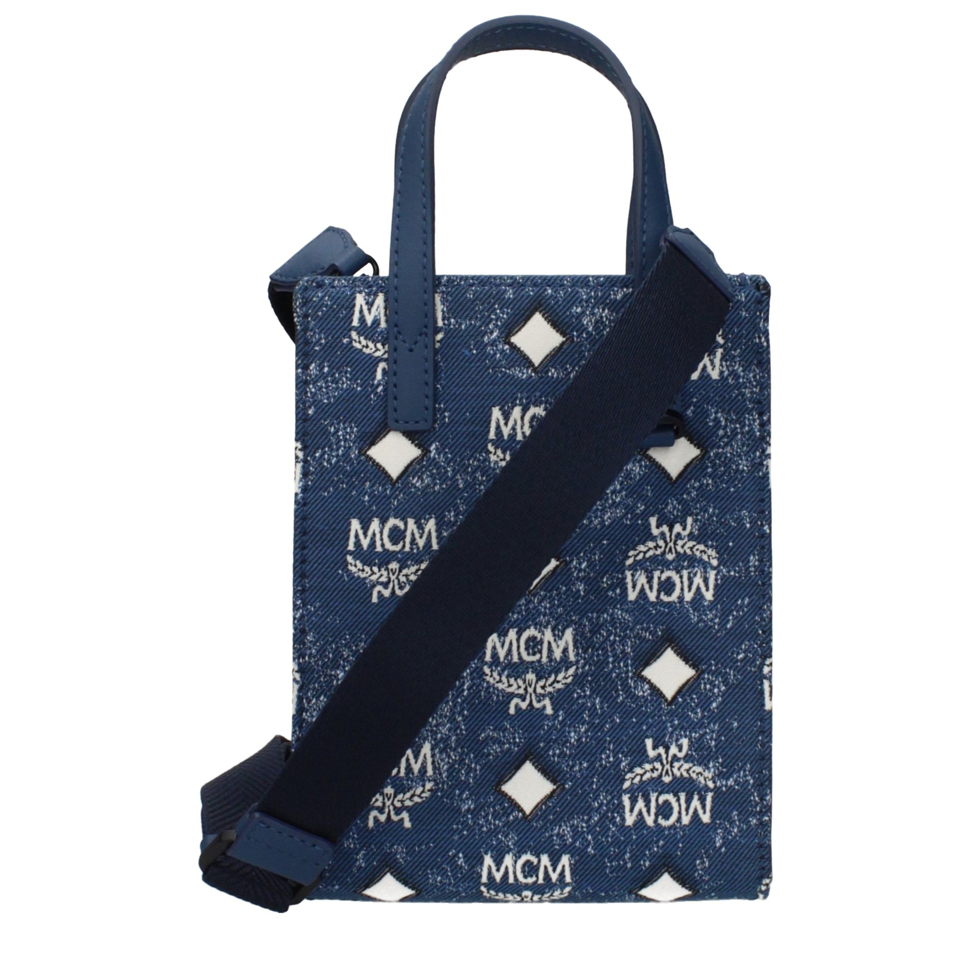 Sac à main en tissu bleu MCM