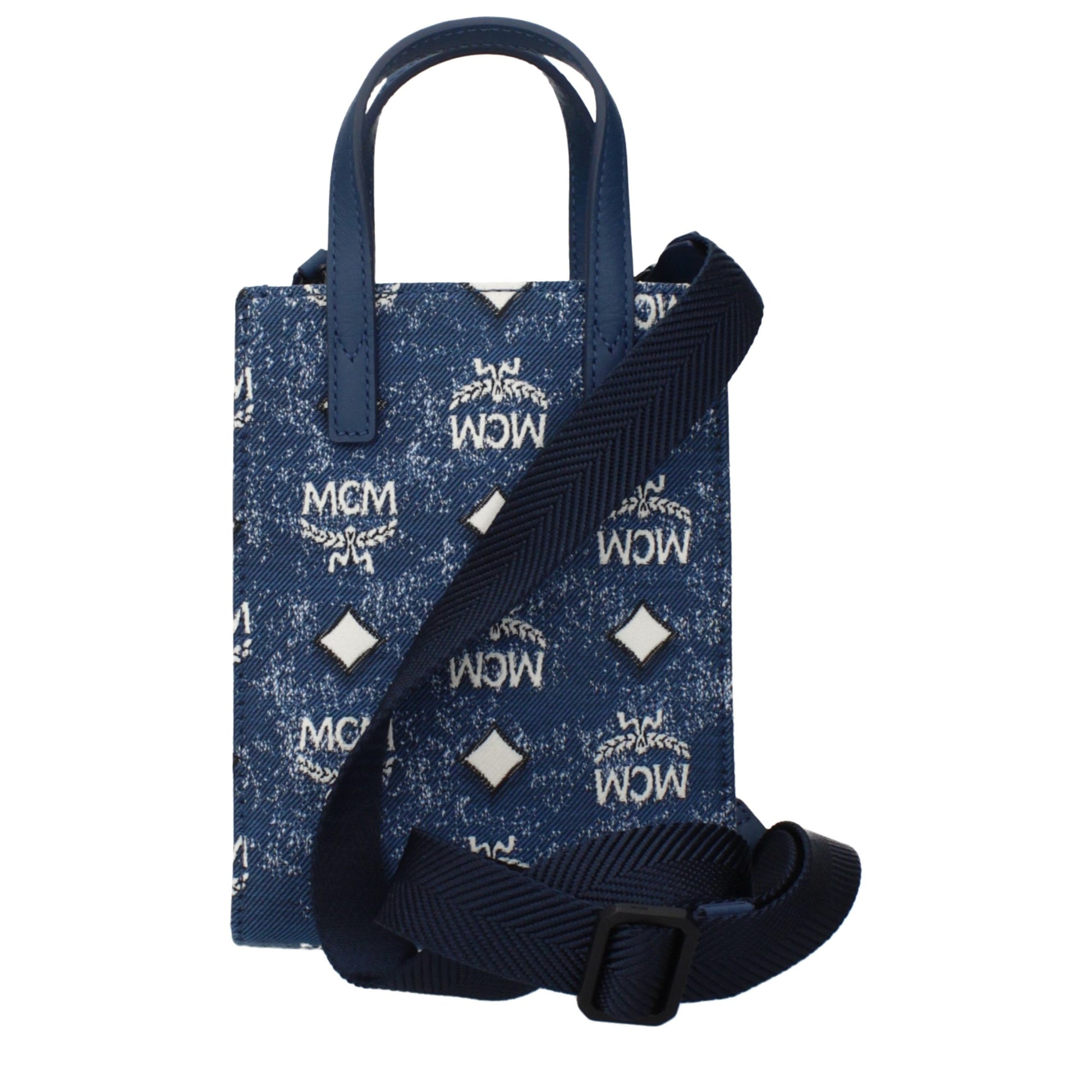 Sac à main en tissu bleu MCM