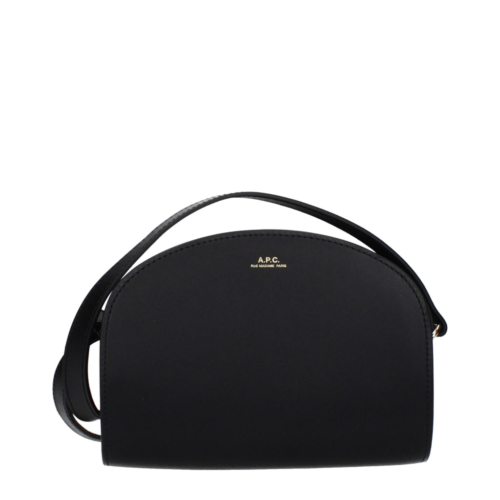 Sac bandoulière A.P.C. en cuir noir