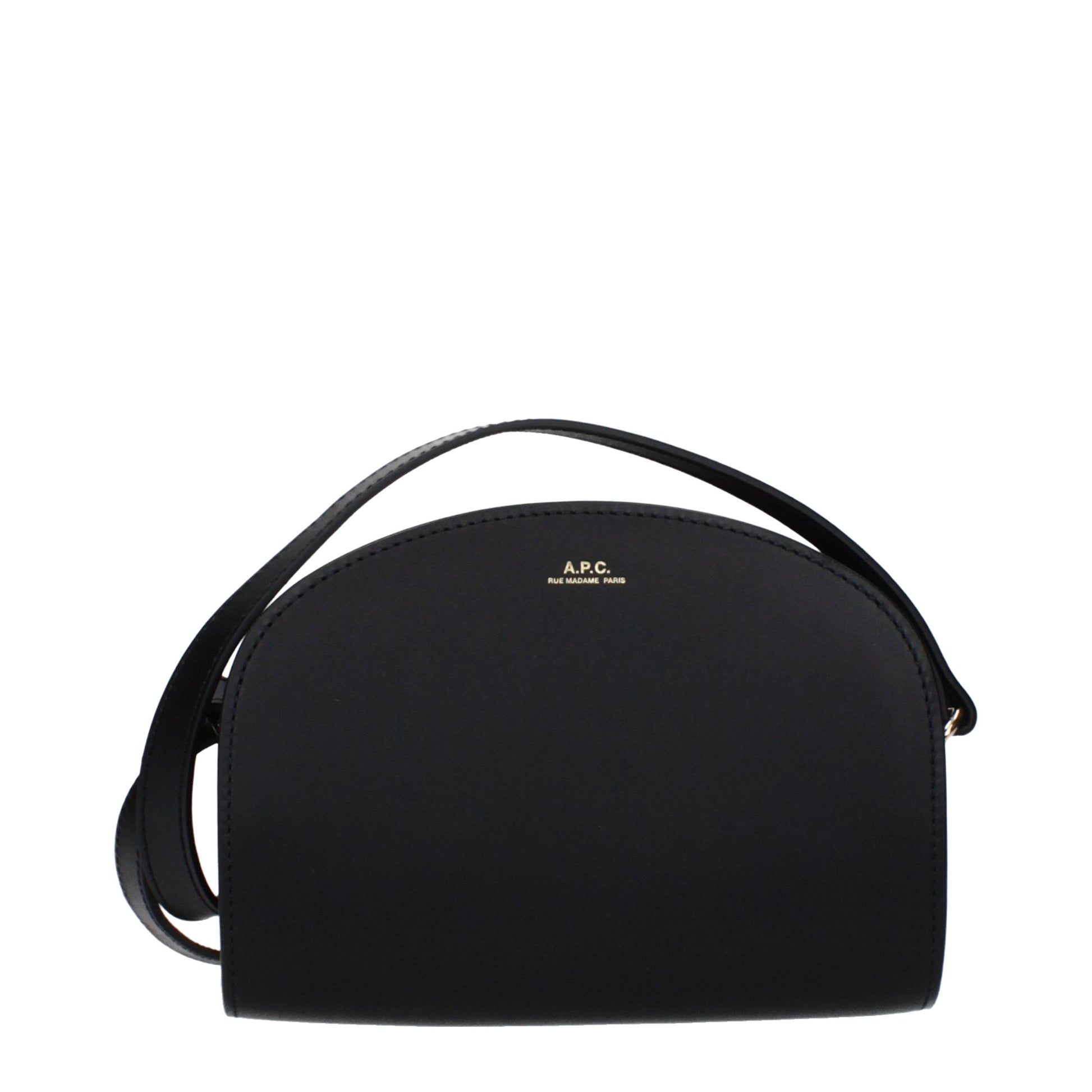 Sac bandoulière A.P.C. en cuir noir