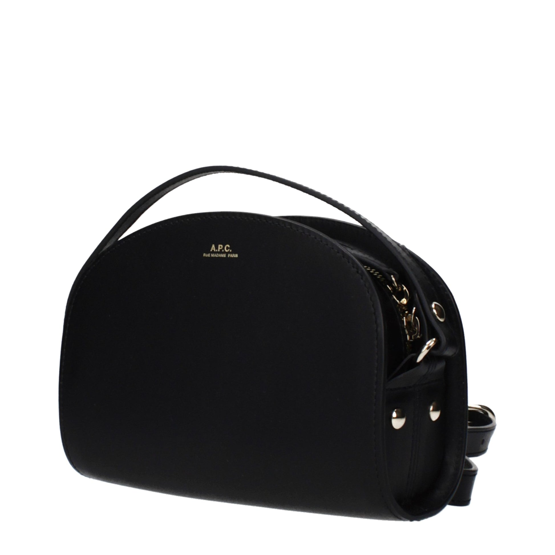 Sac bandoulière A.P.C. en cuir noir