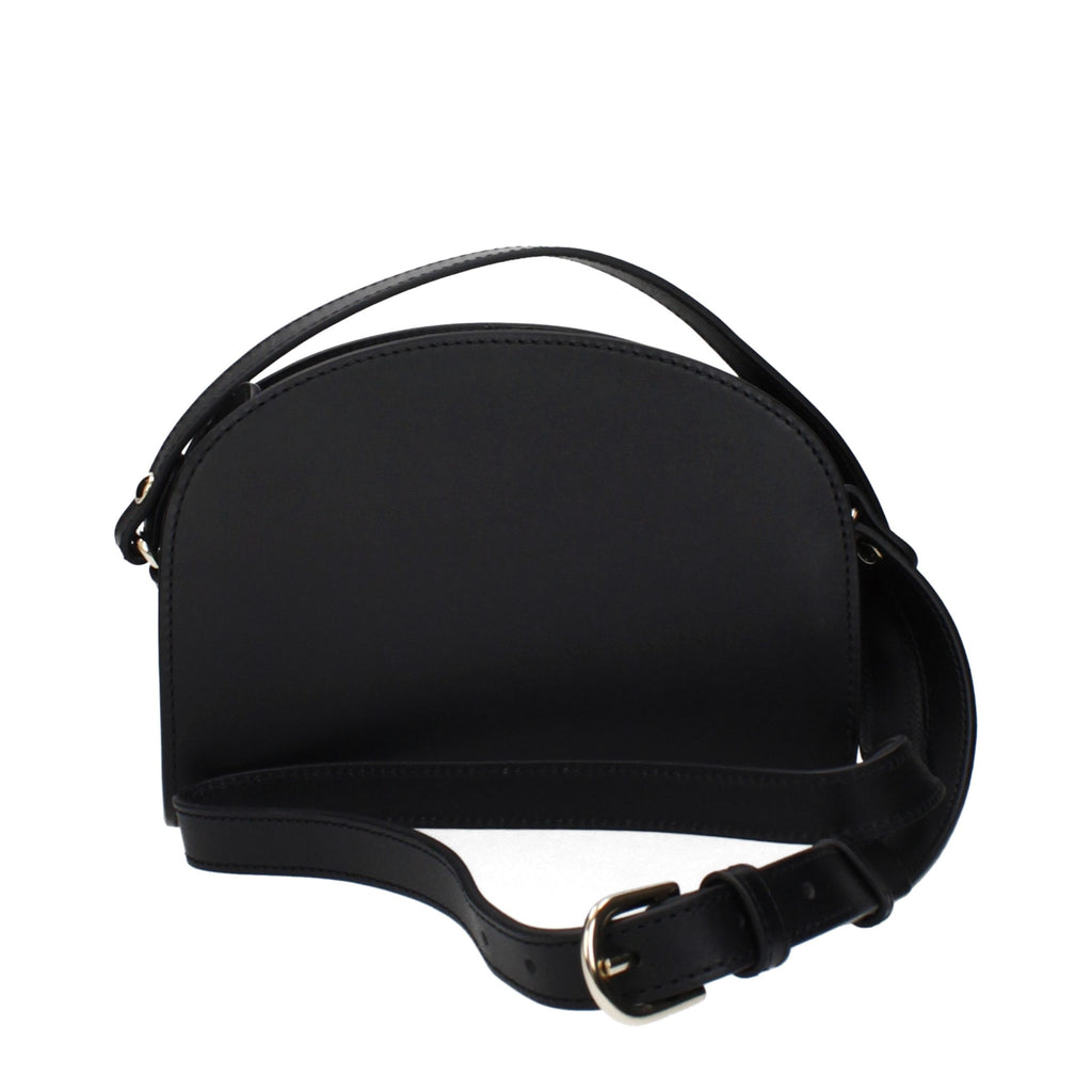 Sac bandoulière A.P.C. en cuir noir