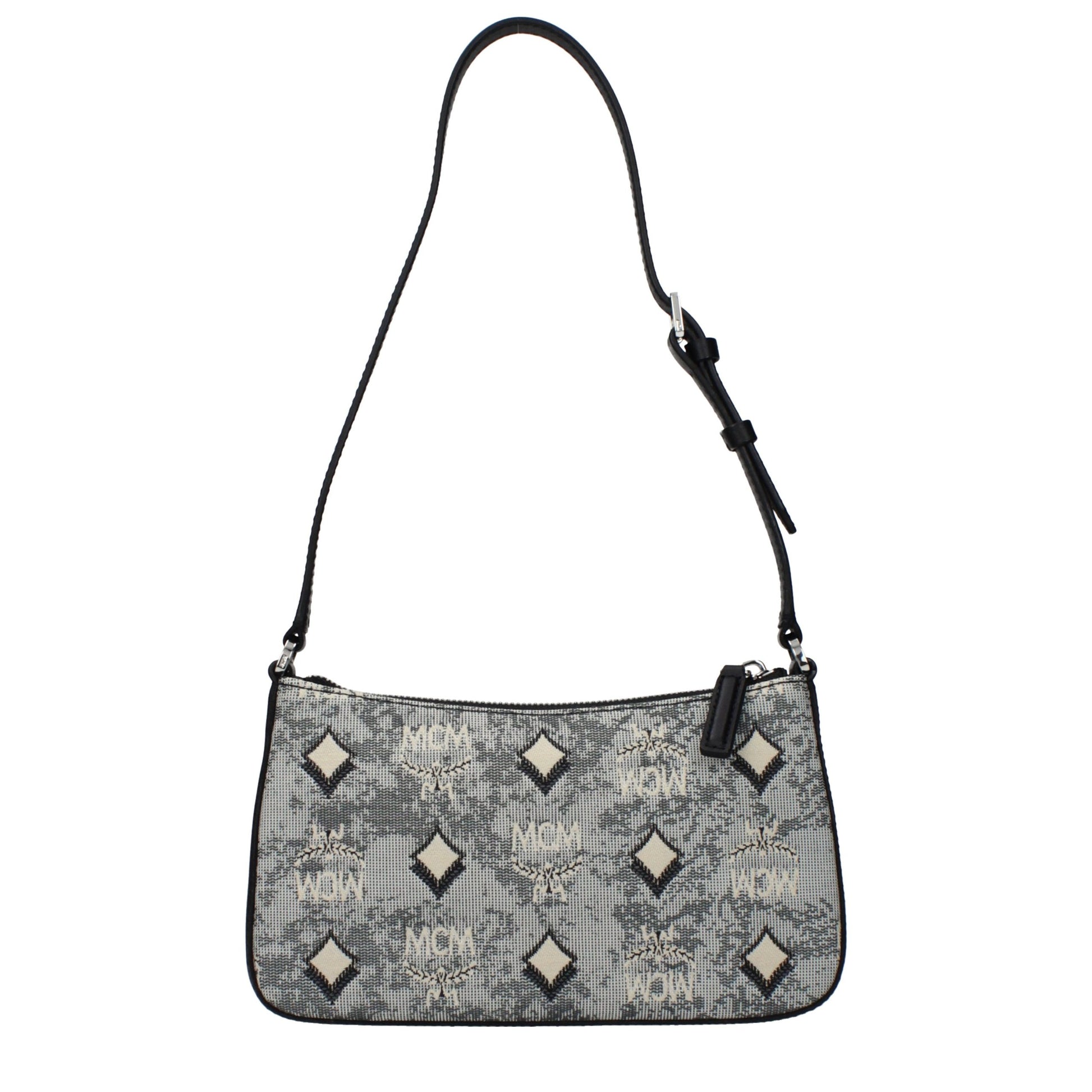 Sac bandoulière en tissu gris MCM