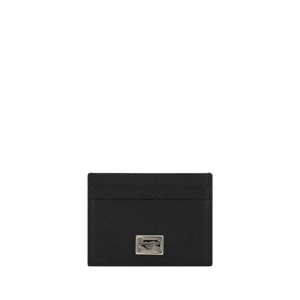 Portefeuille Dolce & Gabbana en cuir de veau noir Bos Taurus