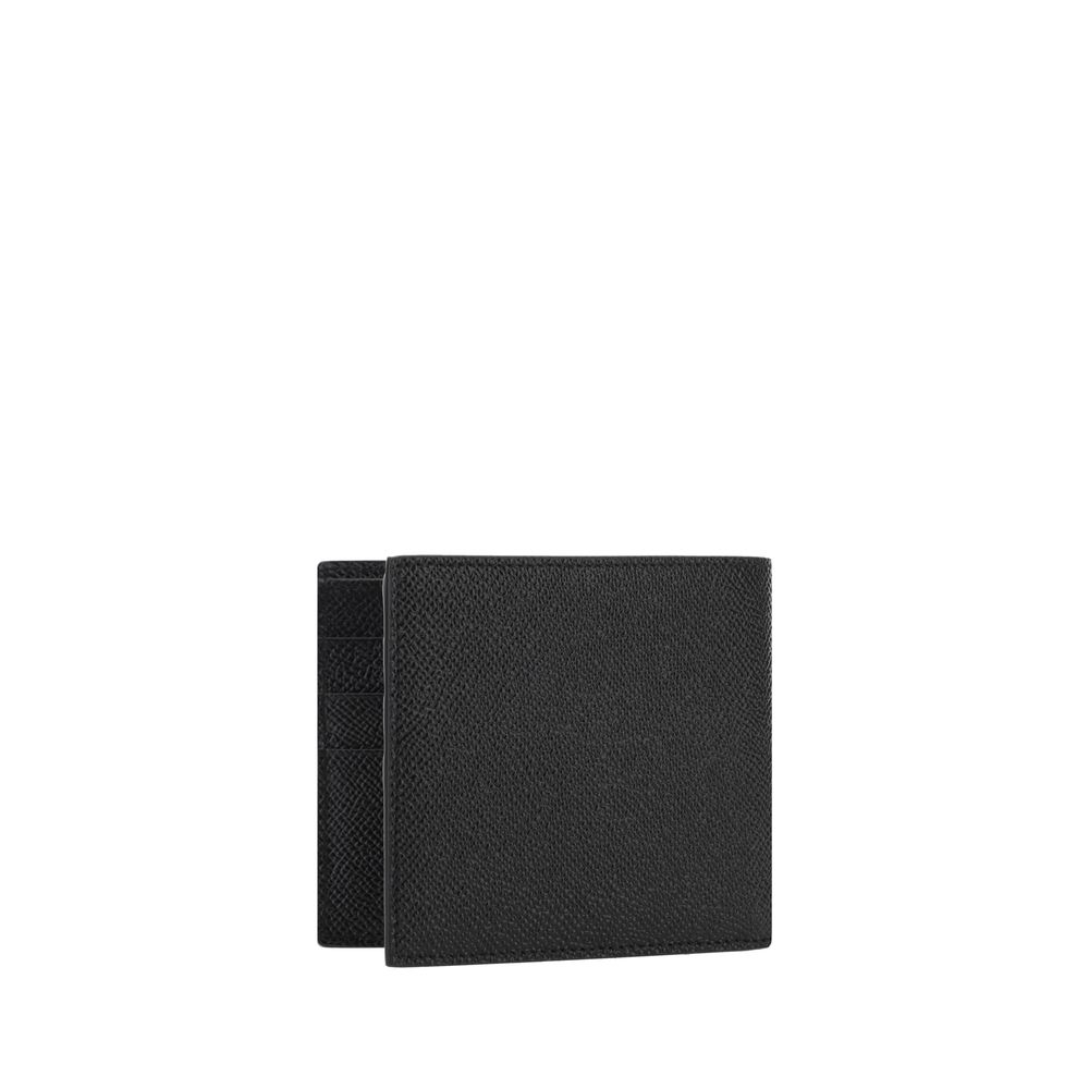 Portefeuille Dolce & Gabbana en cuir de veau noir Bos Taurus