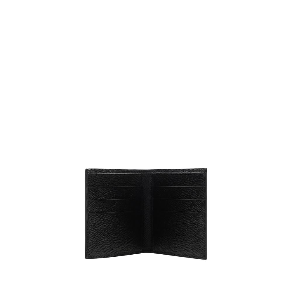 Portefeuille Dolce & Gabbana en cuir de veau noir Bos Taurus