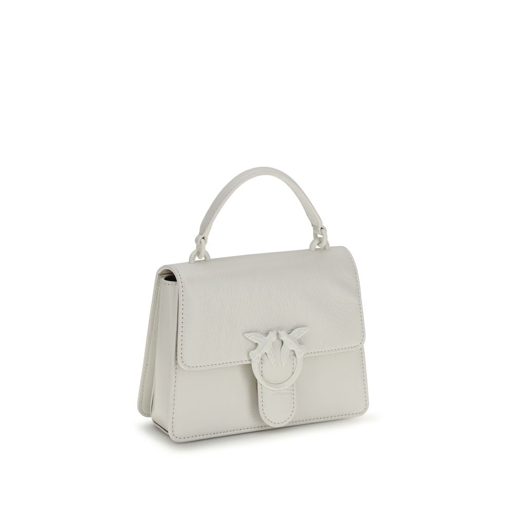 Sac à main PINKO en cuir de chèvre blanc