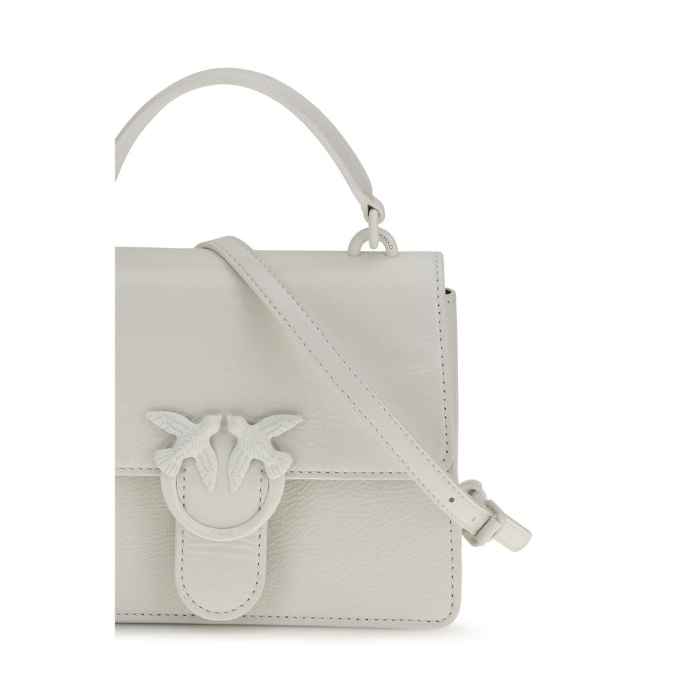 Sac à main PINKO en cuir de chèvre blanc