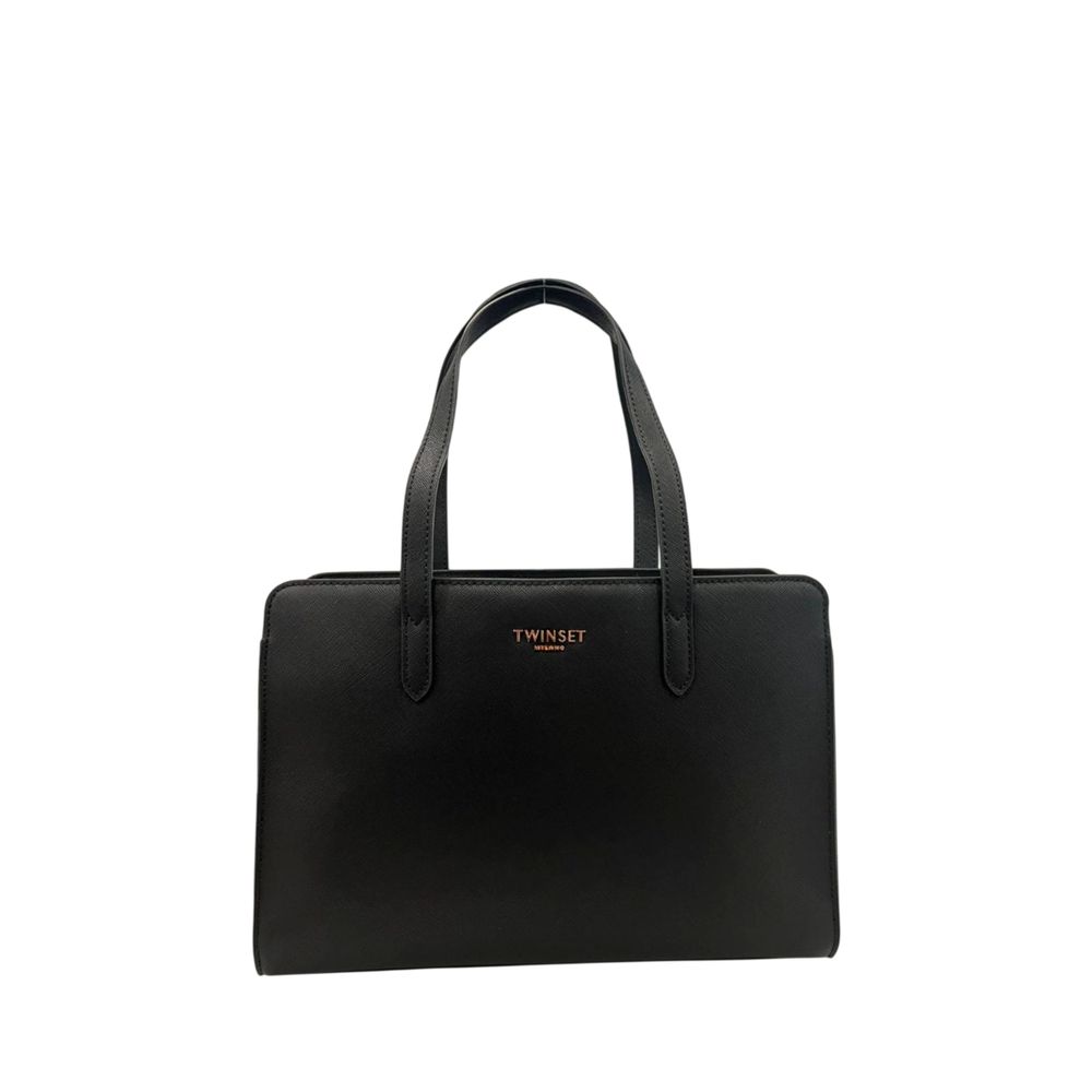 Sac bandoulière Twinset noir en similicuir pour femme