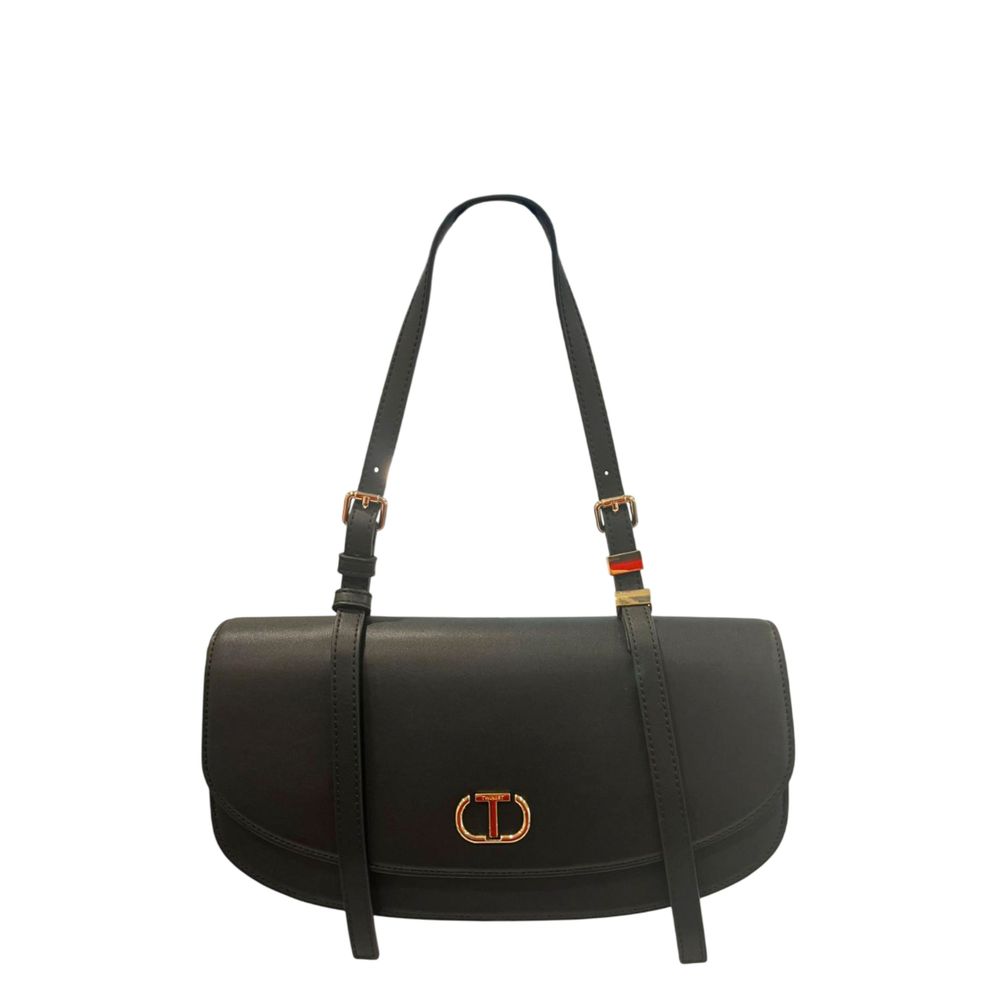 Sac bandoulière Twinset noir en similicuir pour femme