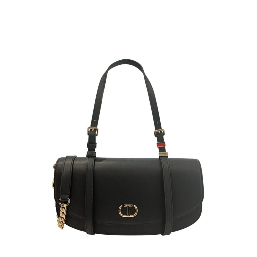 Sac bandoulière Twinset noir en similicuir pour femme
