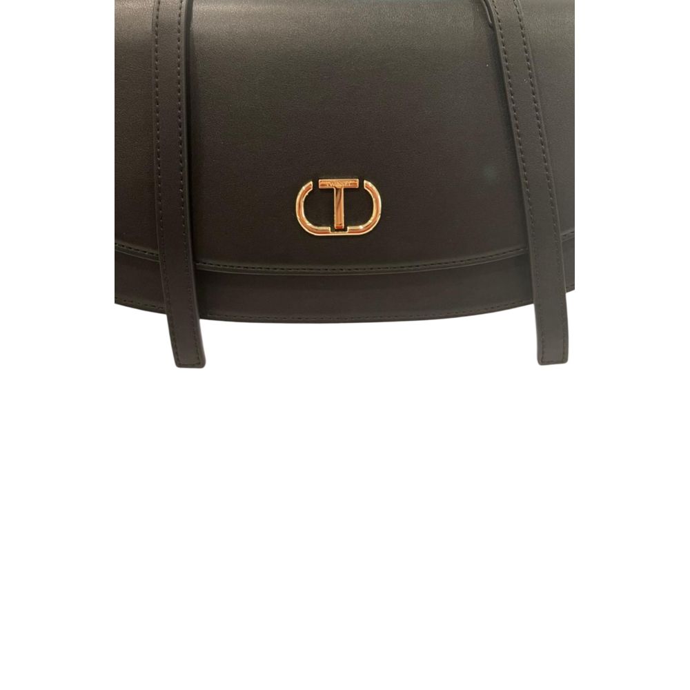 Sac bandoulière Twinset noir en similicuir pour femme