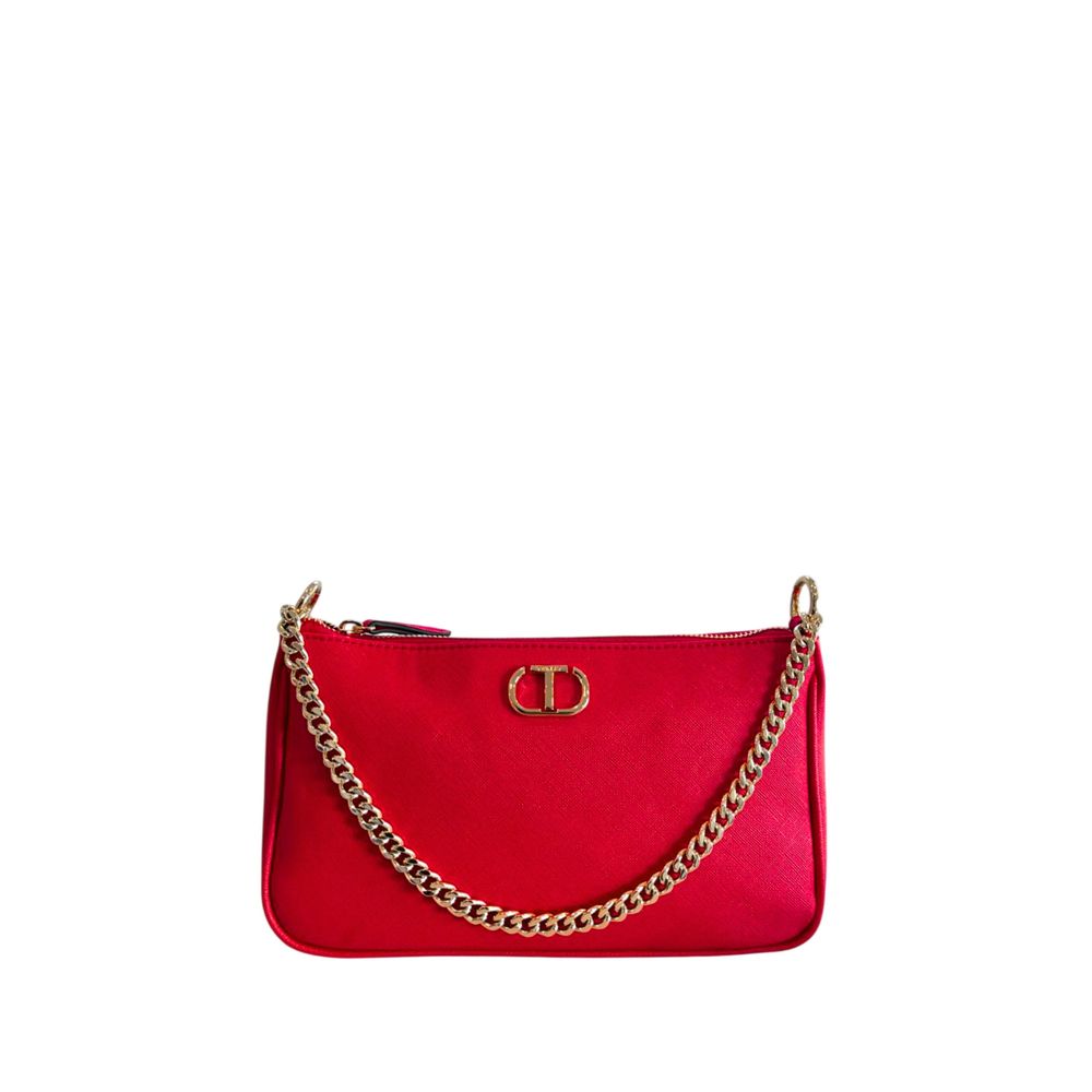 Sac bandoulière Twinset en similicuir rouge pour femme