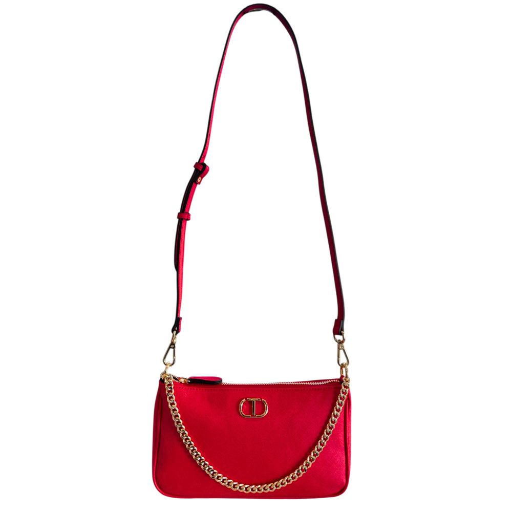 Sac bandoulière Twinset en similicuir rouge pour femme