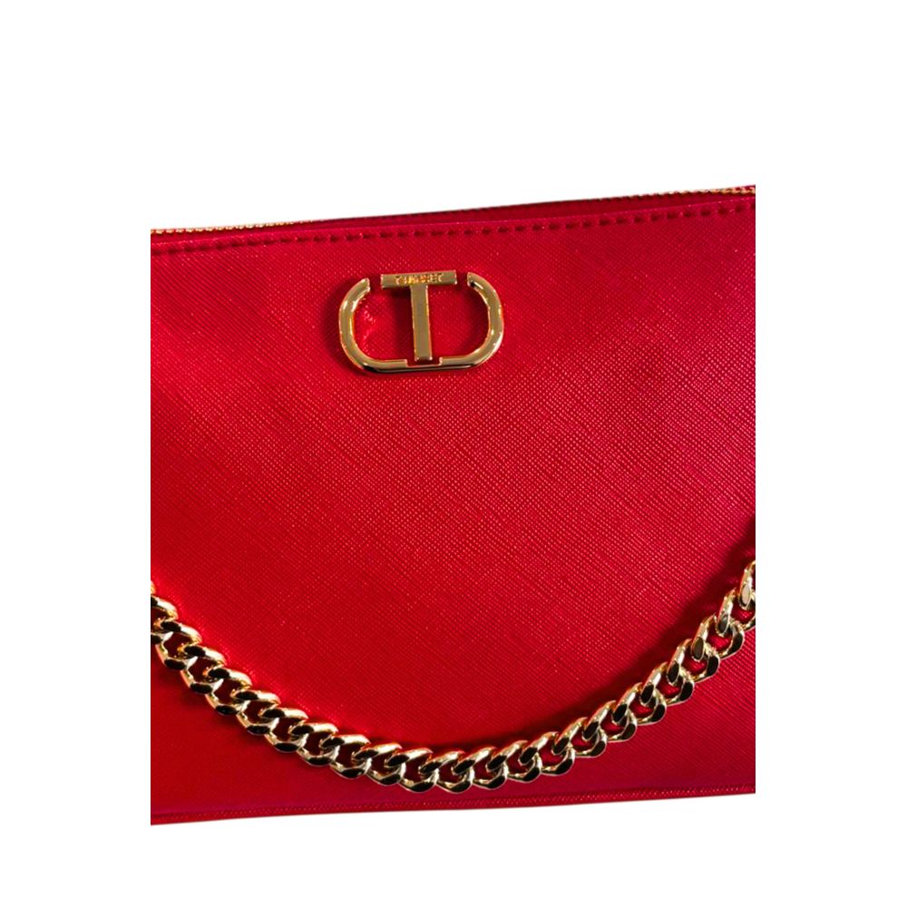 Sac bandoulière Twinset en similicuir rouge pour femme