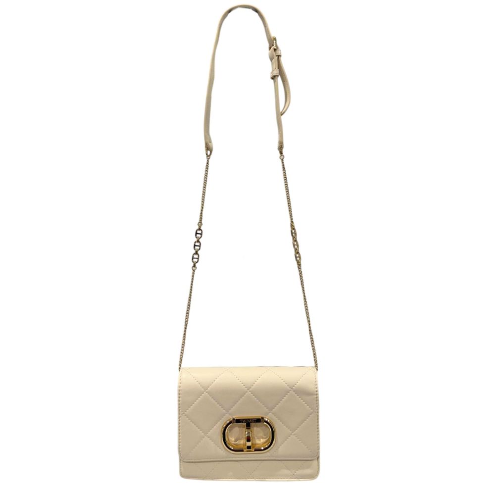 Sac bandoulière Twinset en similicuir beige pour femme