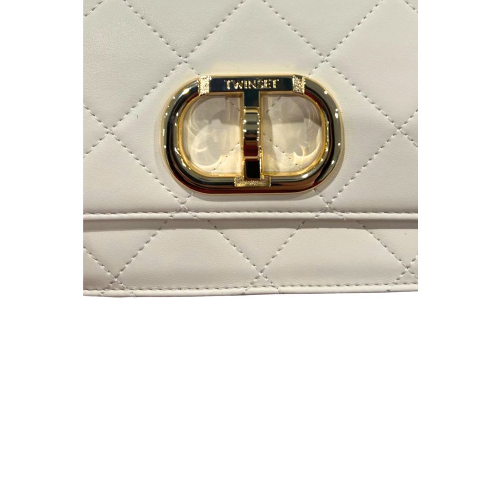Sac bandoulière Twinset en similicuir beige pour femme