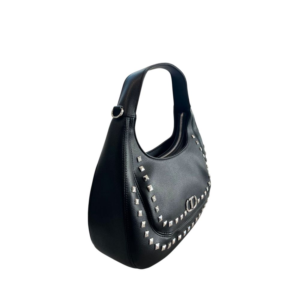 Sac bandoulière Twinset noir en similicuir pour femme