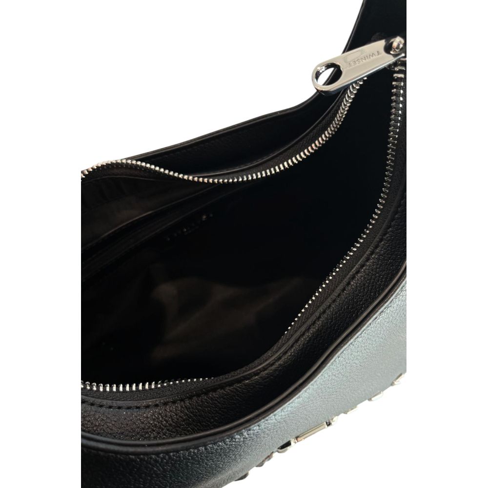 Sac bandoulière Twinset noir en similicuir pour femme