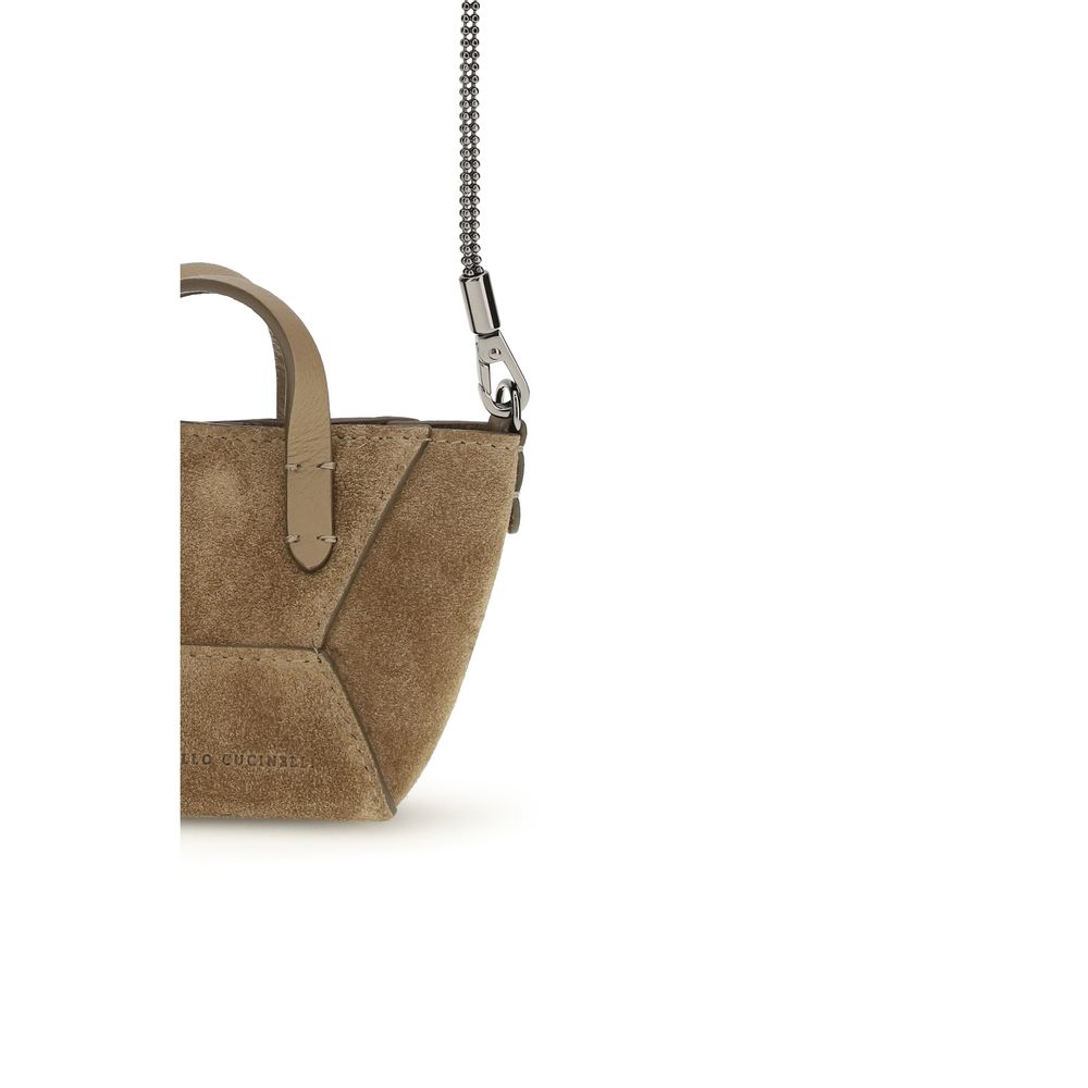 Brunello Cucinelli Brown Shoulder Bag for Women side view