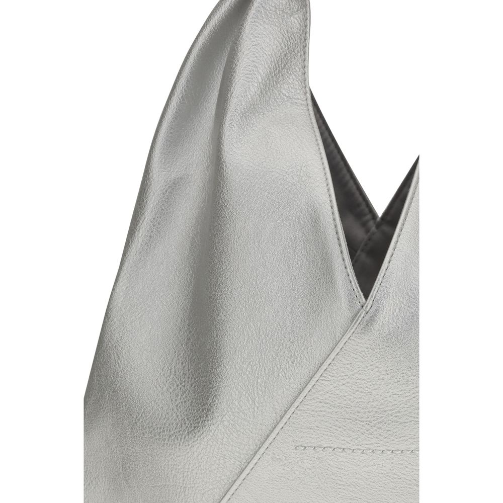 Sac à main MM6 en polyéthylène argenté