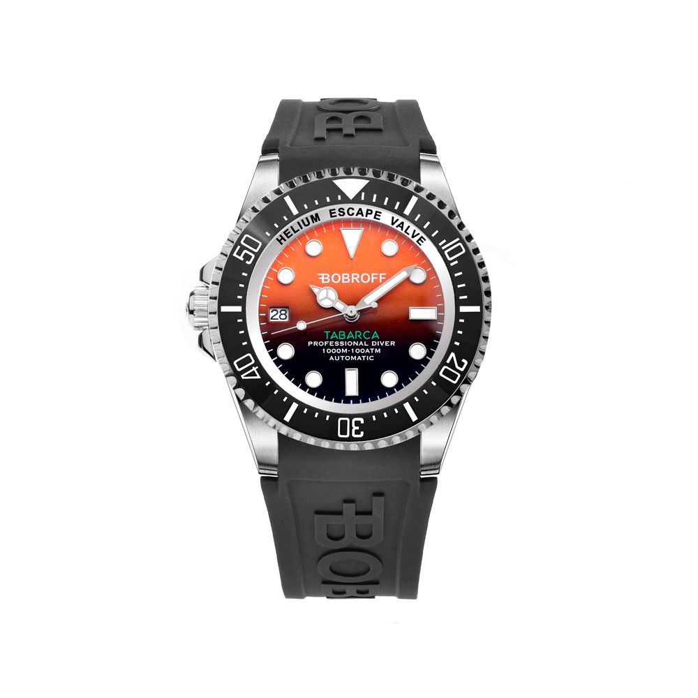 Montre sport Bobroff en caoutchouc noir
