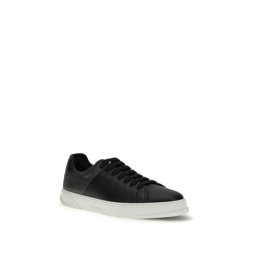Ferragamo Black Low Top Sneakers for Men alternate view