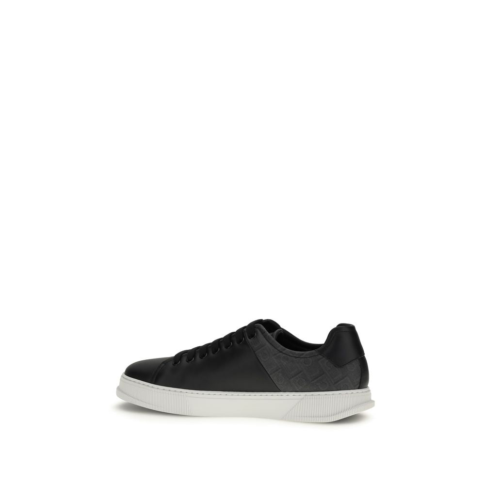 Ferragamo Black Low Top Sneakers for Men detail view