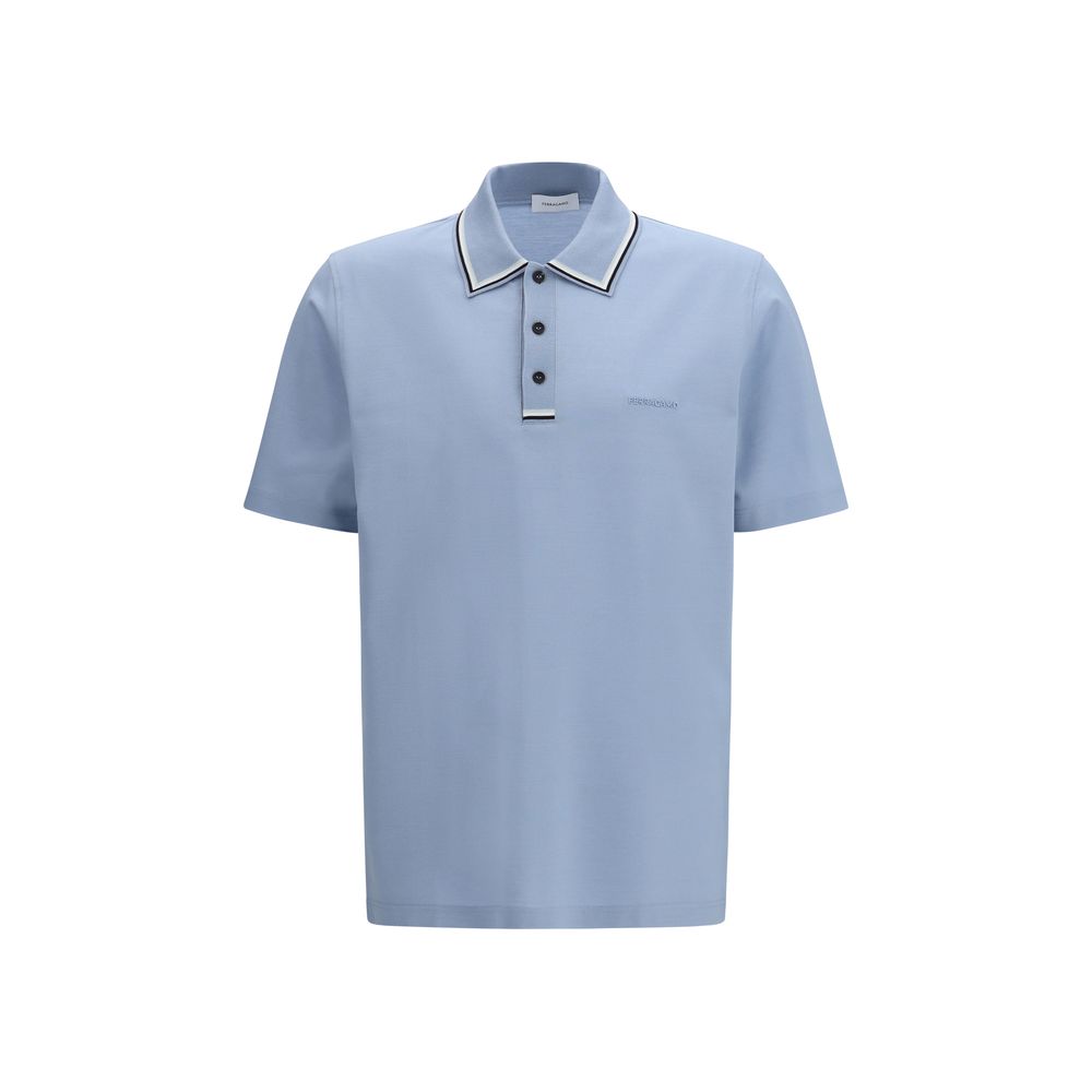 Ferragamo Blue Polo Shirt