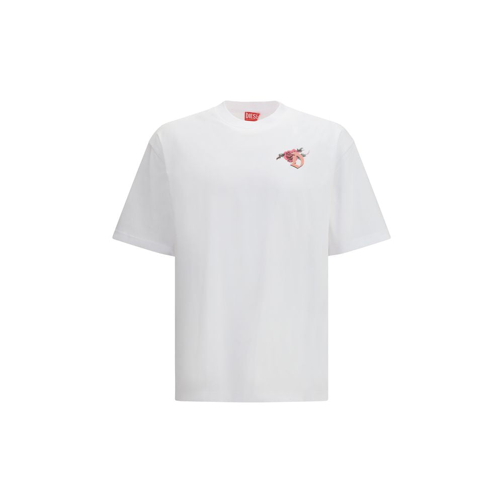 T-shirt blanc en coton Diesel