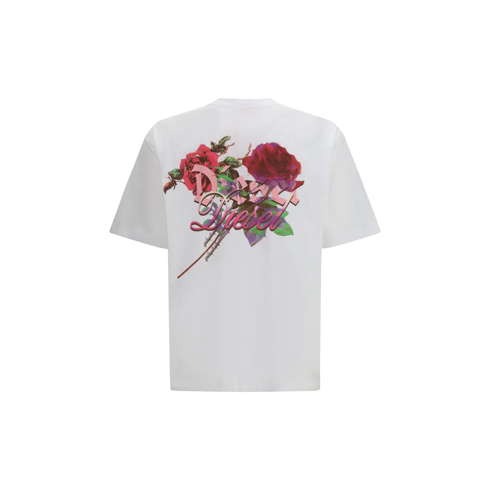 T-shirt blanc en coton Diesel
