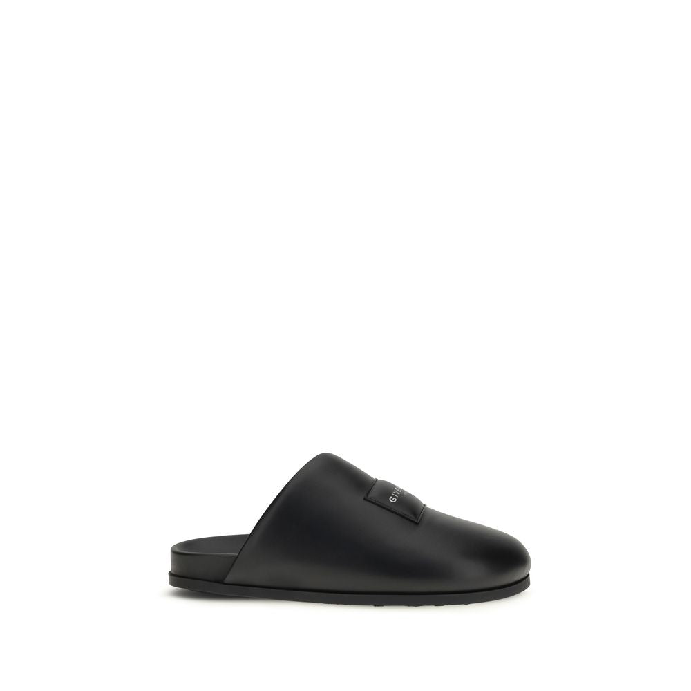 Mules Givenchy en cuir de veau noir Bos Taurus