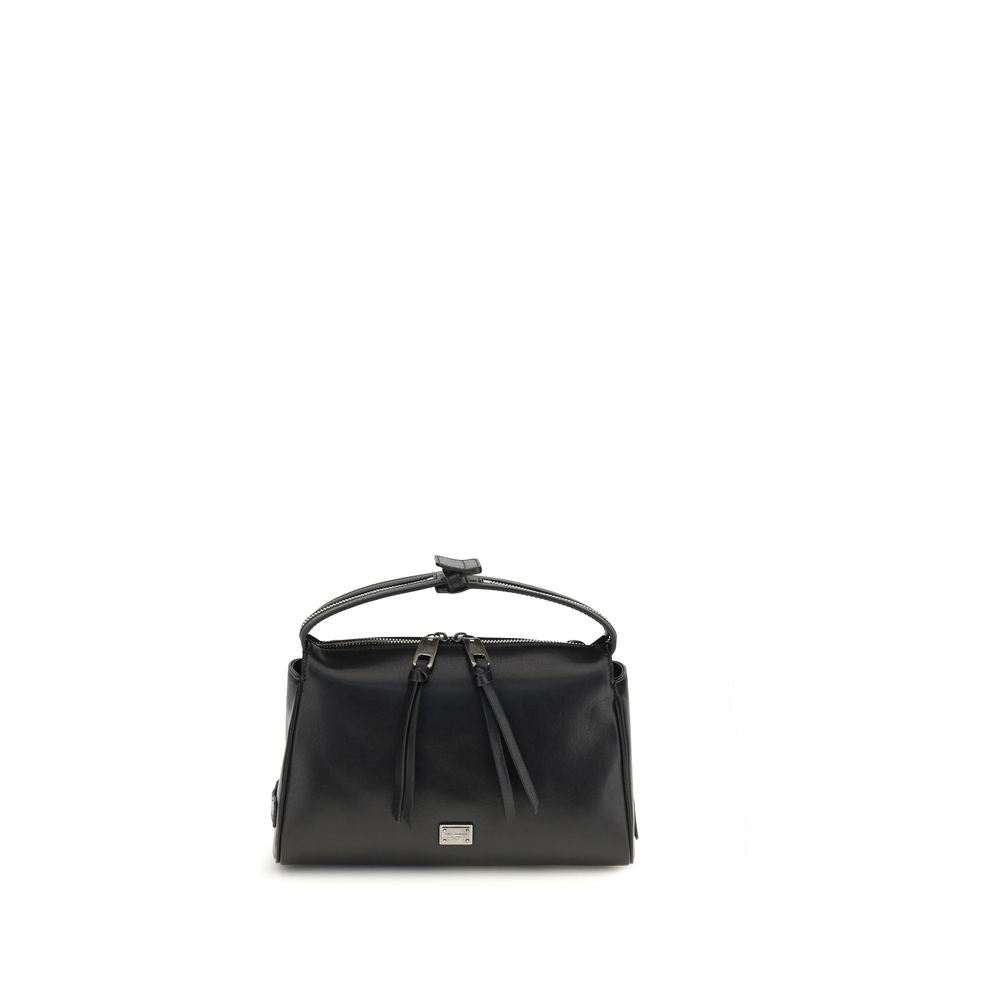 Sac à main Dolce & Gabbana en cuir de veau noir Bos Taurus