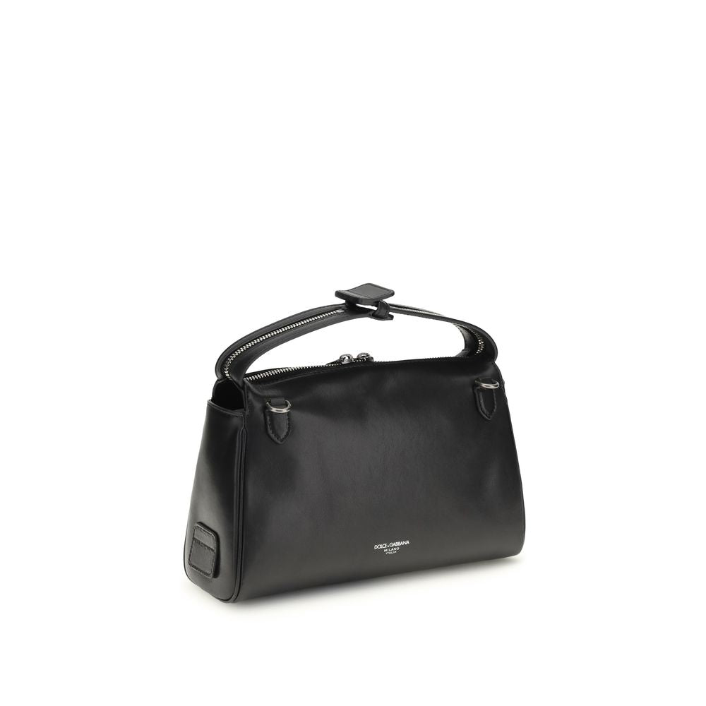 Sac à main Dolce & Gabbana en cuir de veau noir Bos Taurus