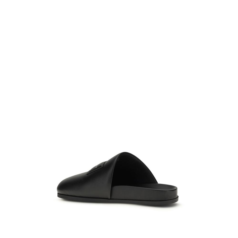 Mules Givenchy en cuir de veau noir Bos Taurus
